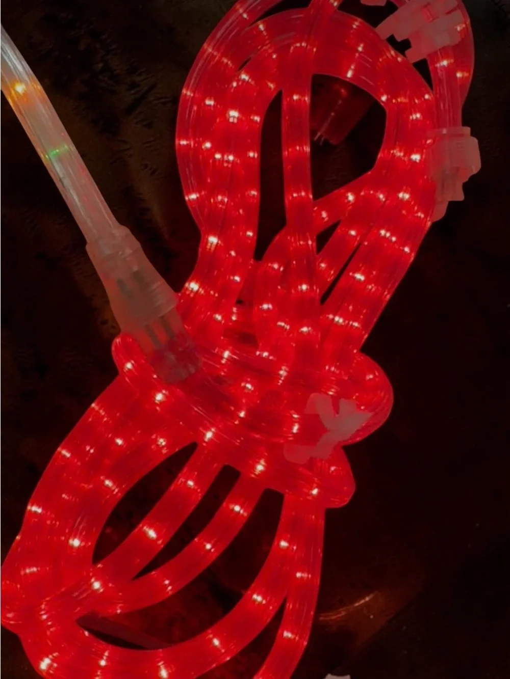 Vintage Rope Light Christmas Decorations Multicolor & Red Lighted Holiday Tubes